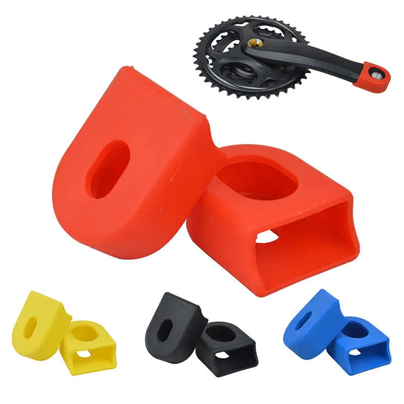 Cycling Accessories Silicone Bicycle Fixed Gear Crank Protector Cover Case Boots MTB Road Bike Crankset Arm Boot Protective