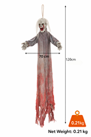 Décorations d'Halloween Fantômes Suspendus, Lot de 3, Fantômes Effrayants à Corps Long avec Robes Sanglantes et Mains de Squelette pour Fêtes Intérieures et Extérieures