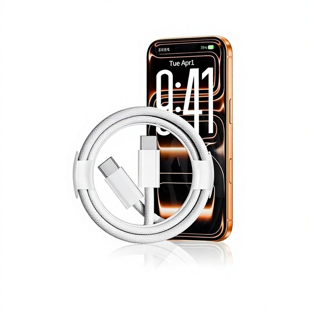 Compatible Apple iPhone 17 240W Fast Charging Dual Type-C Thickened Nylon Braided Data Cable 1m-2m Length Made in China