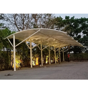 Structure de membrane tendue en PVDF sur mesure de haute qualité OEM ODM pour abri de voiture, auvent cantilever imperméable - Product Image 3