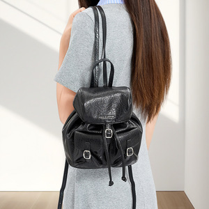 Luxury C Family Backpack Women Vintage Genuine Leather Travel Bag Retro Calfskin Duma Style Designer Mini High End <strong>Knapsack</strong> 2026 - Product Image 1
