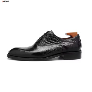 Mocasines Oxford de Cuero Genuino para Hombre, con Punta de Acero, Plataforma, Antideslizantes, Transpirables, con Amortiguación de Aire, Zapatos de Boda - Product Image 1