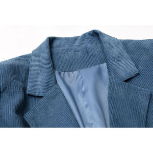 <span class=keywords><strong>Chaqueta</strong></span> holgada de manga larga con cinturón para <span class=keywords><strong>mujer</strong></span>, <span class=keywords><strong>Blazer</strong></span> de <span class=keywords><strong>talla</strong></span> <span class=keywords><strong>grande</strong></span> con abertura azul para primavera y otoño - Product Image 3