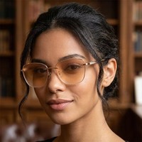 Monture de lunettes de luxe en titane avec sertissage de diamants sur toute la monture, logo personnalisé, grandes lunettes de soleil tendance avec verres UV400 couleur thé