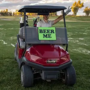 Waffle Beer Me Printed Custom Golf Towel With Carabiner