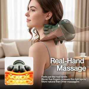 Nuevo Masajeador Eléctrico Vibrador <span class=keywords><strong>2026</strong></span>, Alivio Corporal, Masajeador Shiatsu de Tejido Profundo para Cuello y Hombros con Calor - Product Image 2