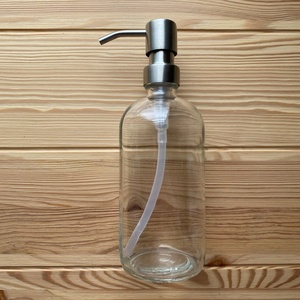 Bouteilles en verre <span class=keywords><strong>Boston</strong></span> rondes de 120 ml, 250 ml, 500 ml, 1000 ml avec pompe distributrice noire scellée avec pulvérisateur à pompe - Product Image 6