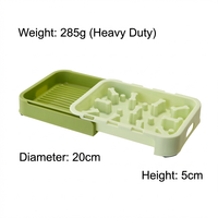 Gamelle rectangulaire Daoge en plastique solide pour animaux de compagnie avec base à ventouse – Gamelle anti-étouffement et antidérapante pour chien, cadeau d'affaires
