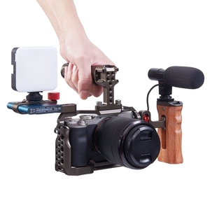 Spedizione veloce con impugnatura universale in legno con impugnatura laterale Puluz con scarpa fredda per gabbia fotocamera Dslr - Product Image 3