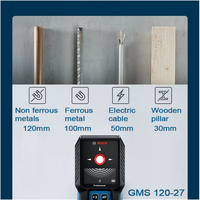 Detector de Tuberías Metálicas Profesional GMS120-27, Escáner de Seguridad para Paredes con Preperforación, para Detección de Varillas, Tuberías de Cobre y Cables Eléctricos