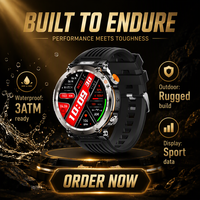 Reloj Inteligente CR190, Reloj Deportivo para Exteriores, Resistente al Agua 3ATM, Brújula, Pantalla Redonda