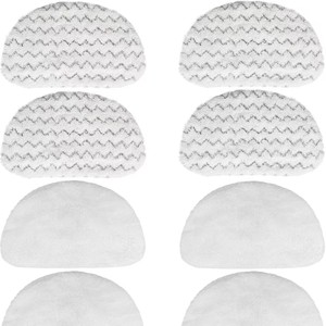 Paño de mopa redondo blanco y gris reutilizable para mopa a vapor Bissell, modelos 1940, 1806, 1440, 1544, accesorio de limpieza de suelos - Product Image 2
