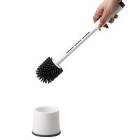 Brosse de toilette en silicone avec support, poils flexibles, nettoyage en profondeur sans angle mort, séchage rapide, ensemble de nettoyage pour toilettes de salle de bain