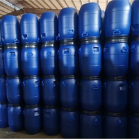Seau de stockage d'eau en plastique de 60 L, étanche, pour voiture, camping-car, usage domestique, grande capacité, ouverture supérieure, baril bleu en plastique de 60 L