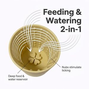 Ciotola 2-in-1 in Silicone Senza BPA per Cani con Serbatoio d'Acqua Profondo e Punti di Contatto per la Leccatura, per Alleviare l'Ansia e Favorire una Digestione Sana - Product Image 5