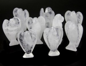 Ingrosso 50mm 12 pezzi/dozzina di angelo, decoro piccolo cristallo di rocca figurine angelo per la vendita - Product Image 1