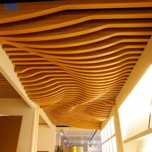 Alluminio del pannello del soffitto esterno delle mattonelle perforate piane a polvere pressate sospese a binario rettangolare insonorizzato di forma rettangolare