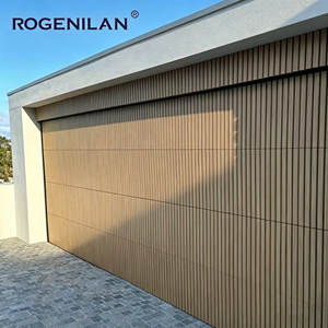 Industrial 16x7 10x10 9x9 Oem <span class=keywords><strong>Puerta</strong></span> Acordeón Tilt Up Automático Marrón Rejilla de aluminio Puertas de garaje a la venta - Product Image 1