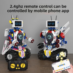 Robot LED 5 in 1 con Controllo Remoto e APP, Compatibile con Mini Blocchi da Costruzione, Programmabile a Quattro Canali, Giocattolo Educativo STEM, Tracciamento Percorso - Product Image 4