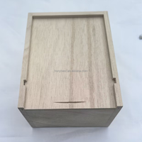 Boîte de rangement en bois de balsa et de paulownia non finie avec couvercle coulissant pour la présentation de parfums, support de bouteille en verre, étui de présentation pour cadeaux