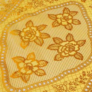 Boen 60cm Vàng dập ren PVC Khăn trải bàn sang trọng ren PVC bảng <span class=keywords><strong>Runner</strong></span> đám cưới và Tiệc tiệc sử dụng - Product Image 3