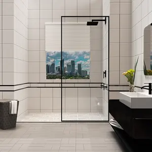 Popular Bathroom Stainless Steel Frame Glass Shower Doors Walk In Bath Shower Screen Glass