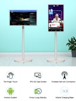 Dudukan TV Android Monitor layar sentuh nirkabel LCD dapat digerakkan 23.8 inci Stan 23.8 inci untuk Lift kereta bawah tanah penggunaan produk OEM
