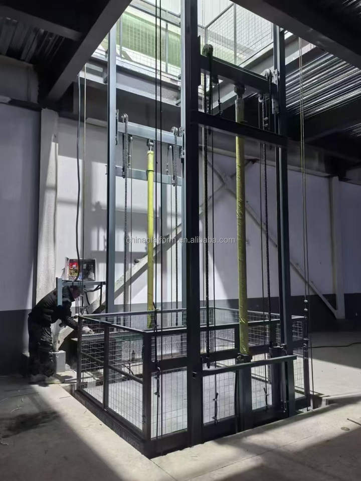 Guide Rail Cargo Lift for Hardware Store Bulk Goods Transfer and ...