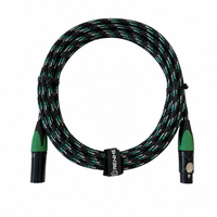Câble de microphone XLR mâle-femelle OEM RH-X075 en tweed avec blindage spiralé, gaine en PVC et conducteur en cuivre sans oxygène