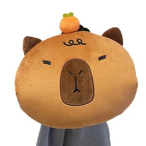 批发二合一水豚枕头填充动物生日礼物sno Kapybara暖手器 - Product Image 1