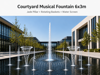 Système clé en main de jets d'eau pour piscine avec fontaine RGB/Laser, étanche IP68, services professionnels de conception et de construction en interne, garantie 5 ans et plus