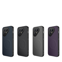 Funda Protectora para Infinix Noto 40PRO, Diseño de Fibra de Carbono, PU+PC, Suave, Magnética, con Soporte para Teléfono, Protección Contra Caídas, Diseño Ejecutivo
