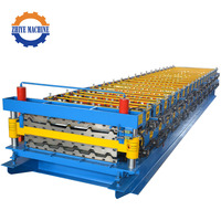 Machine de fabrication de tuiles de toiture à double couche en Chine, machine de formage de métaux pour tôles de toiture IBR, machine de pressage et de profilage