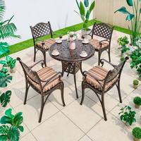 Fauteuil de jardin moderne en aluminium moulé durable pour véranda résidentielle et terrasse extérieure