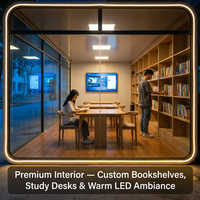 HAUMR Oem 24/7 Barra de Libros Inteligente Integrada sin Personal para Campus, Sala de Lectura Prefabricada para Ciudad, Mini Casas de Libros Urbanas