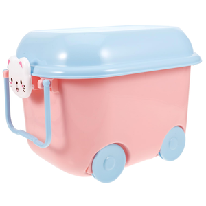Boîte de rangement pour jouets et collations pour enfants avec roulettes, thème dessin animé, pour organiser les vêtements de bébé et les blocs de construction - Product Image 1