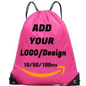Custom Drawstring Backpack Personalized Bulk Sport Draw <b>String</b> <b>Bags</b> with Logo, Text, Design, Customized Promotional Items - Product Image 5