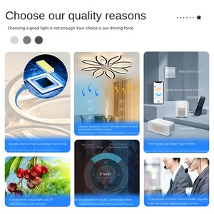 41-inch <span class=keywords><strong>LED</strong></span> quạt trần với ánh sáng từ xa & ứng dụng điều khiển 6 bánh răng tốc độ 7 Blades Dimmable AC/DC động cơ đèn thủy tinh cơ thể - Product Image 5