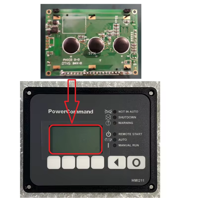 Compatible LCD Display Screen for HMI211 Cummins Generator Replacement LCD Monitor for HMI211 Cummins