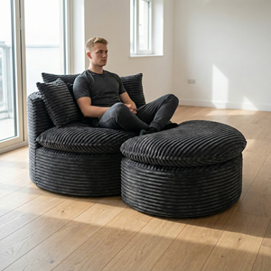 Canapé-<span class=keywords><strong>lit</strong></span> inclinable <span class=keywords><strong>de</strong></span> jeu en tissu moderne, mousse à mémoire <span class=keywords><strong>de</strong></span> forme, design modulaire pliable, compact, une place pour le salon - Product Image 4