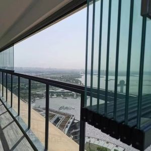 Ban công không khung trượt và gấp cửa ra vào ban công Tempered Kính không khung bifolding cửa ra vào và cửa sổ - Product Image 3