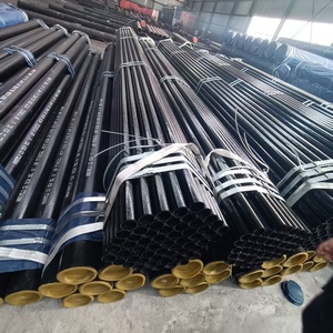 Tuyaux et tubes en <span class=keywords><strong>acier</strong></span> au carbone sans soudure laminés à chaud API 5L X52N A106 SCH 40 de Tianjin, style MS CS, peints en noir - Product Image 4