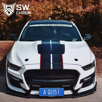 Capot en fibre de carbone style GT500 pour Ford Mustang 2015-2023 S550, couvercle de soupape de moteur avant, pièces automobiles