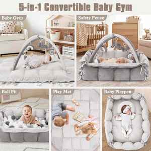 Gimnasio de Juegos Lavable para Bebés y Centro de Actividades, Gimnasio de Juegos y Alfombra Sensorial para Bebés con 6 Juguetes Extraíbles - Product Image 2