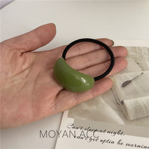 Lindas Bandas Elásticas para el Cabello para Mujer, Cintas para el Cabello de Acrílico Ovaladas y Gruesas <span class=keywords><strong>con</strong></span> Soporte de Goma para Cola de Caballo, Accesorios para el Cabello - Product Image 6