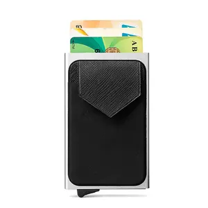 流行 RFID 保护卡弹出钱包持有人与现金袋制造商价格超薄 RFID 弹出卡持有人钱包