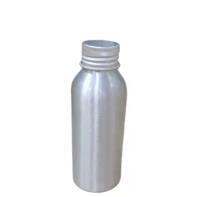 100毫升铝瓶螺纹精制油天然彩色铝盖无内塞盖化妆品瓶