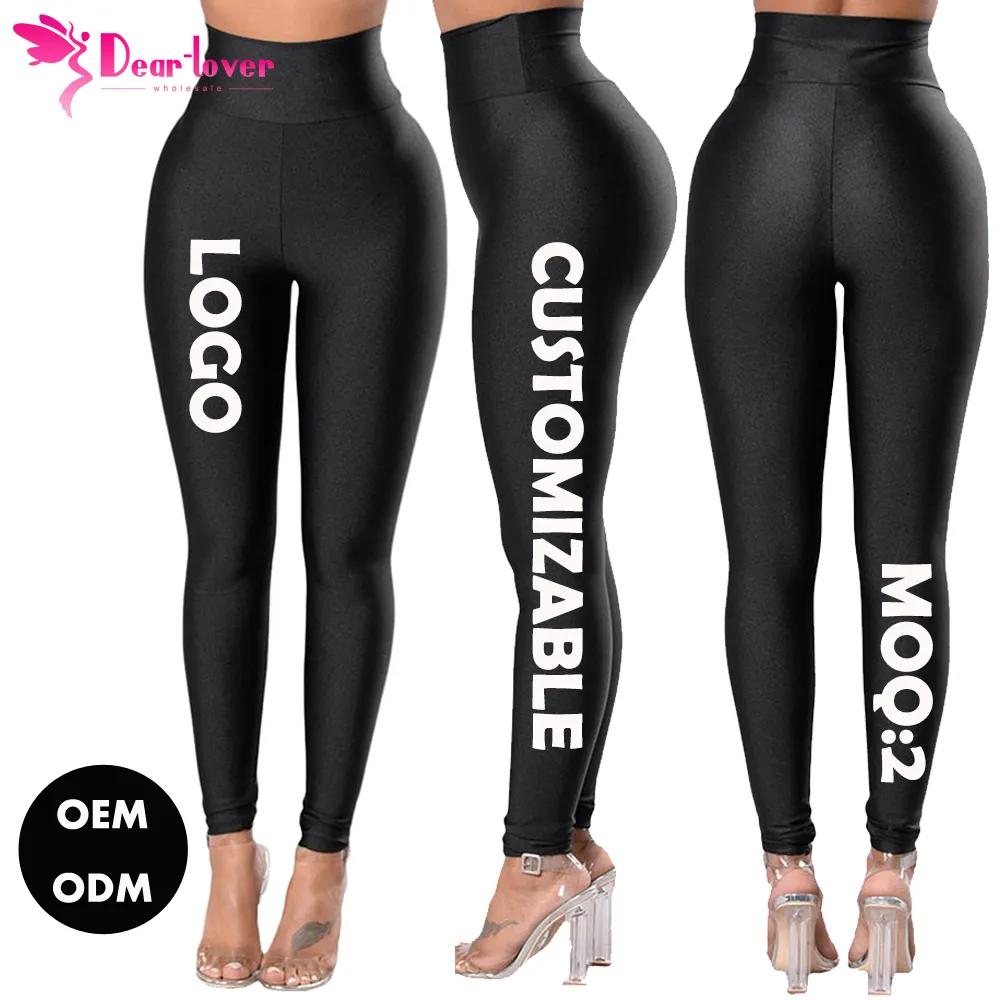 Dear-Lover Logo Kustom Fashion Baru Tie Dye Gym Berpinggang Tinggi Ketat Mulus Cetak Halloween Celana Yoga Legging untuk Wanita