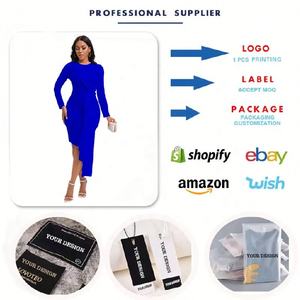 Ultimo Modello di Abito Africano Elegante Autunnale con Collo a O e Maniche Lunghe, Abiti da Ufficio Formali per Donne 2026 - Product Image 3