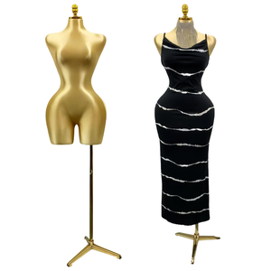 Mannequin féminin grande taille aux courbes généreuses, buste supérieur pour robe BBL, avec forte <span class=keywords><strong>poitrine</strong></span>, en satin doré, pour présentation de vêtements - Product Image 2